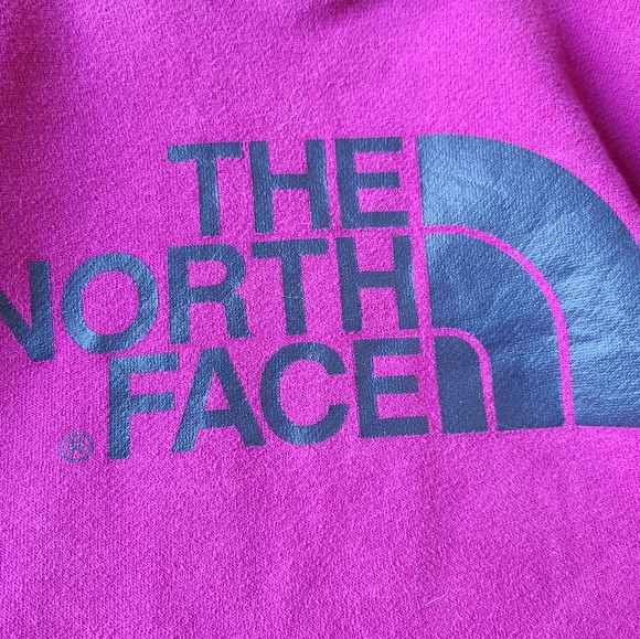 The North Face hooded hoodie sweatshirt in a misses size large. Raspberry color - Picture 2 of 7